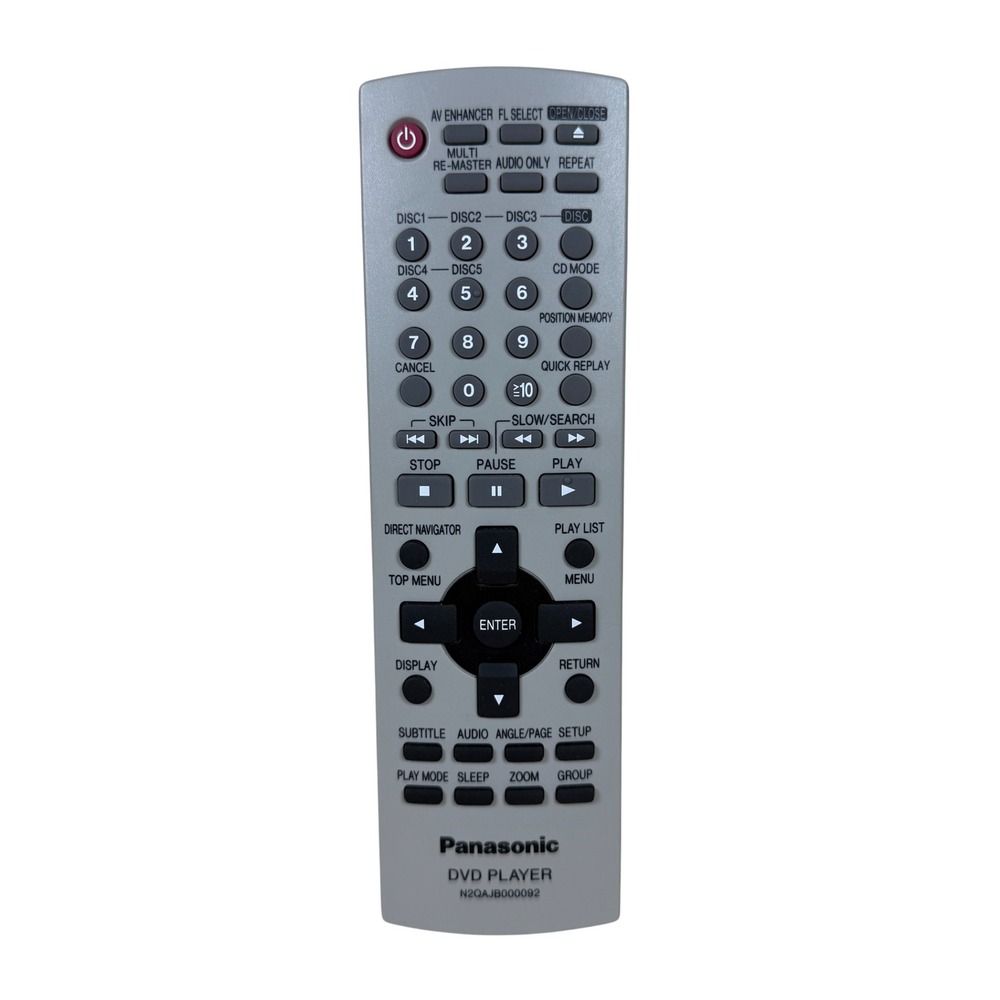 Original Panasonic N2QAJB000092‎ Remote Control DVDF86K DVDF84 DVDF87K DVDF84S